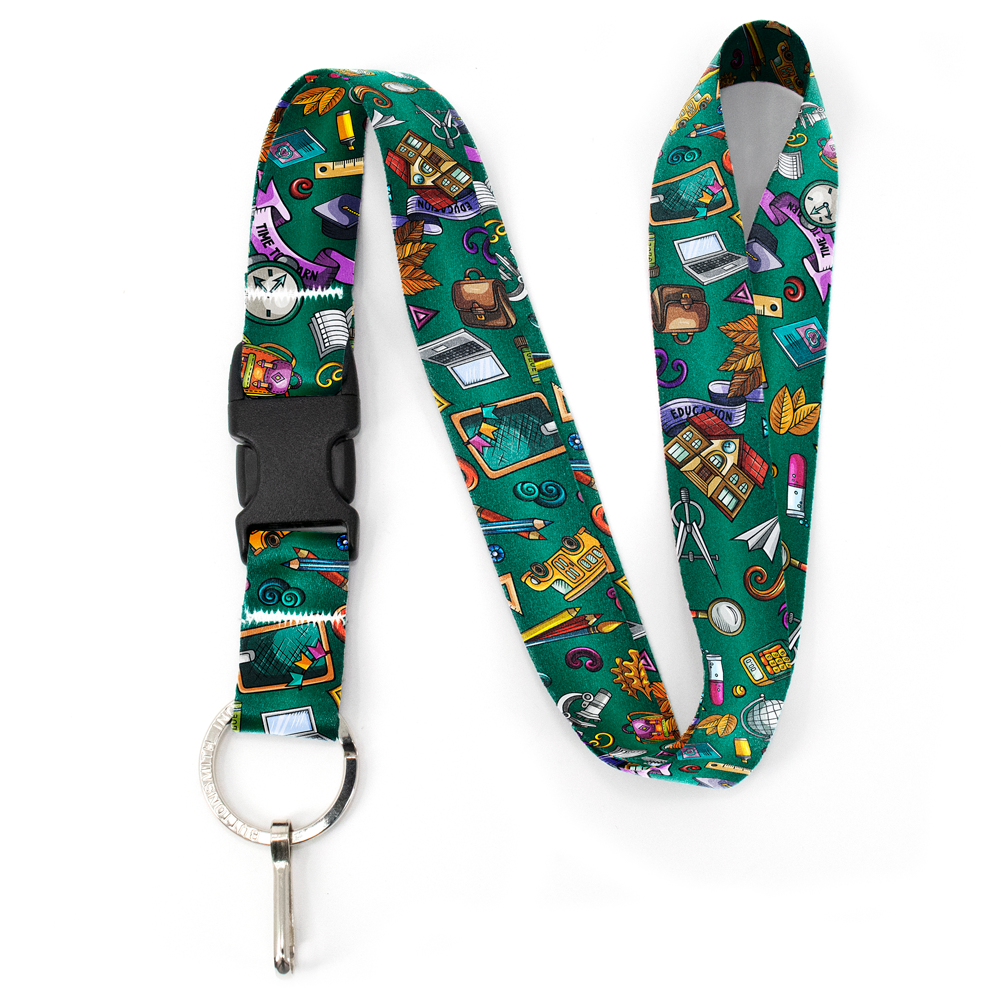 Back 2 School Premium Lanyard - with Buckle and Flat Ring - Made in the USA