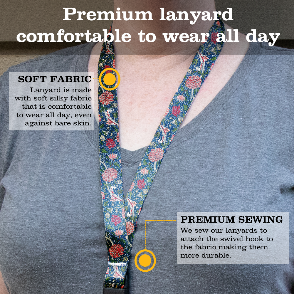 Morris Cray Breakaway Lanyard - with Buckle and Flat Ring - Made in the USA