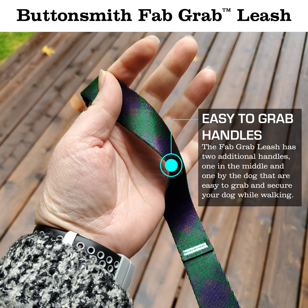 Tyneside Purple Plaid Fab Grab Leash - Made in USA