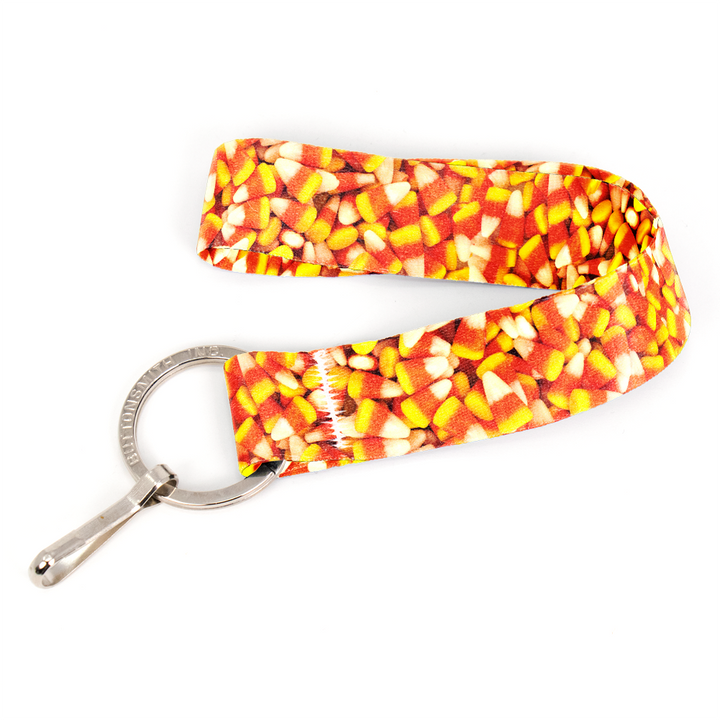 Candy Corn Wristlet Lanyard - with Buckle and Flat Ring - Made in the USA