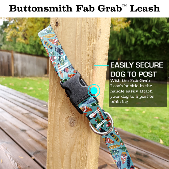 Boho Feathers Fab Grab Leash - Made in USA