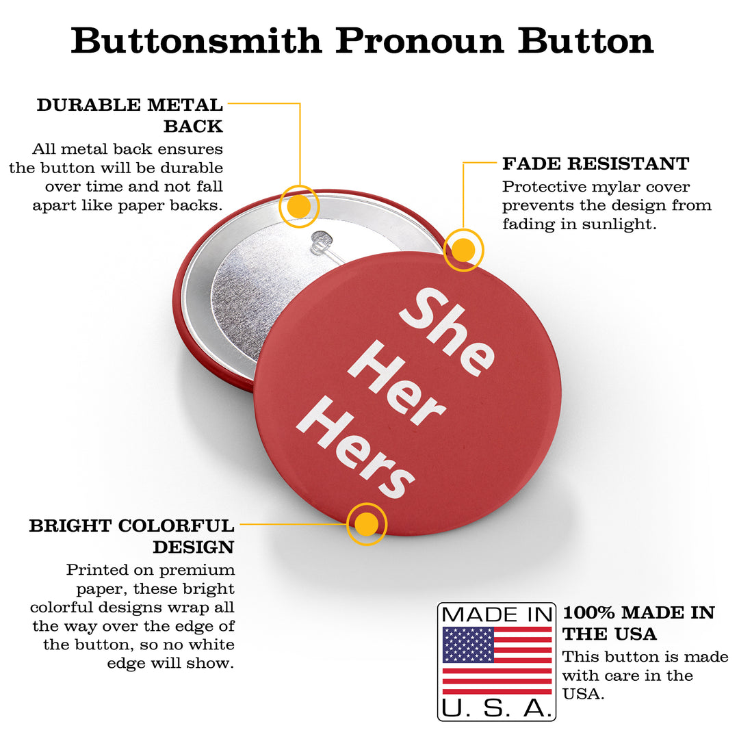 Block 1.25" Pronoun Buttons