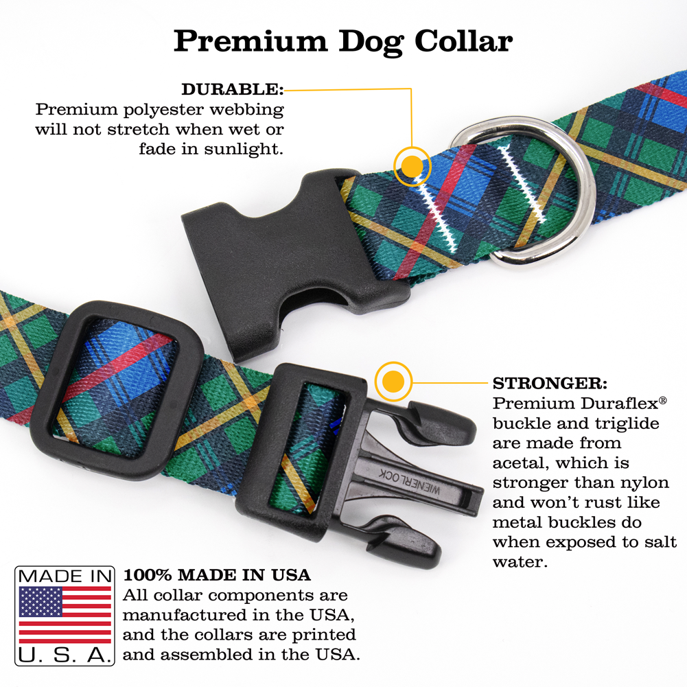 MacLeod of Skye Plaid Dog Collar - Made in USA