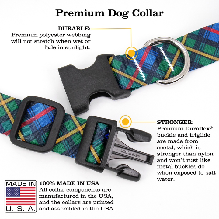 MacLeod of Skye Plaid Dog Collar - Made in USA