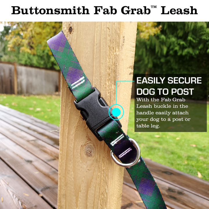 Tyneside Purple Plaid Fab Grab Leash - Made in USA