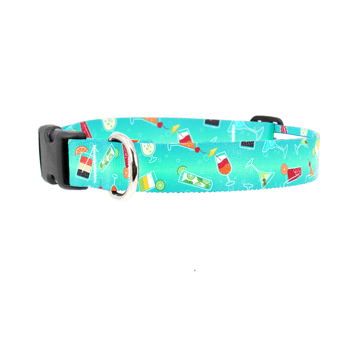 Cocktails Dog Collar - Made in USA