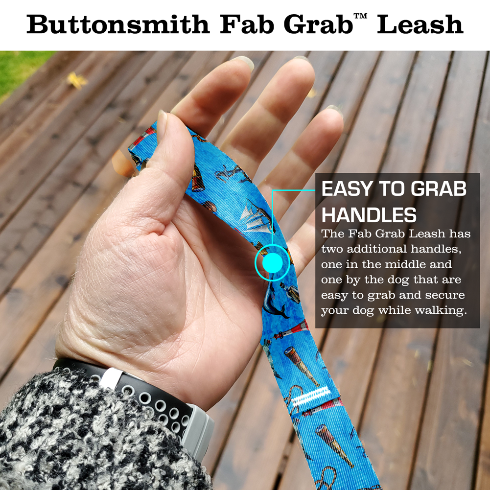 Ocean Breeze Fab Grab Leash - Made in USA