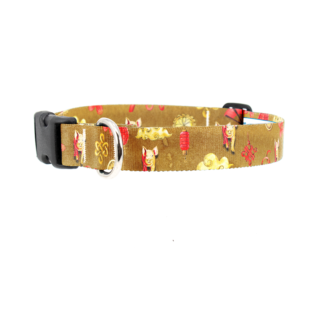 Zodiac Lunar Pig Dog Collar - Made in USA