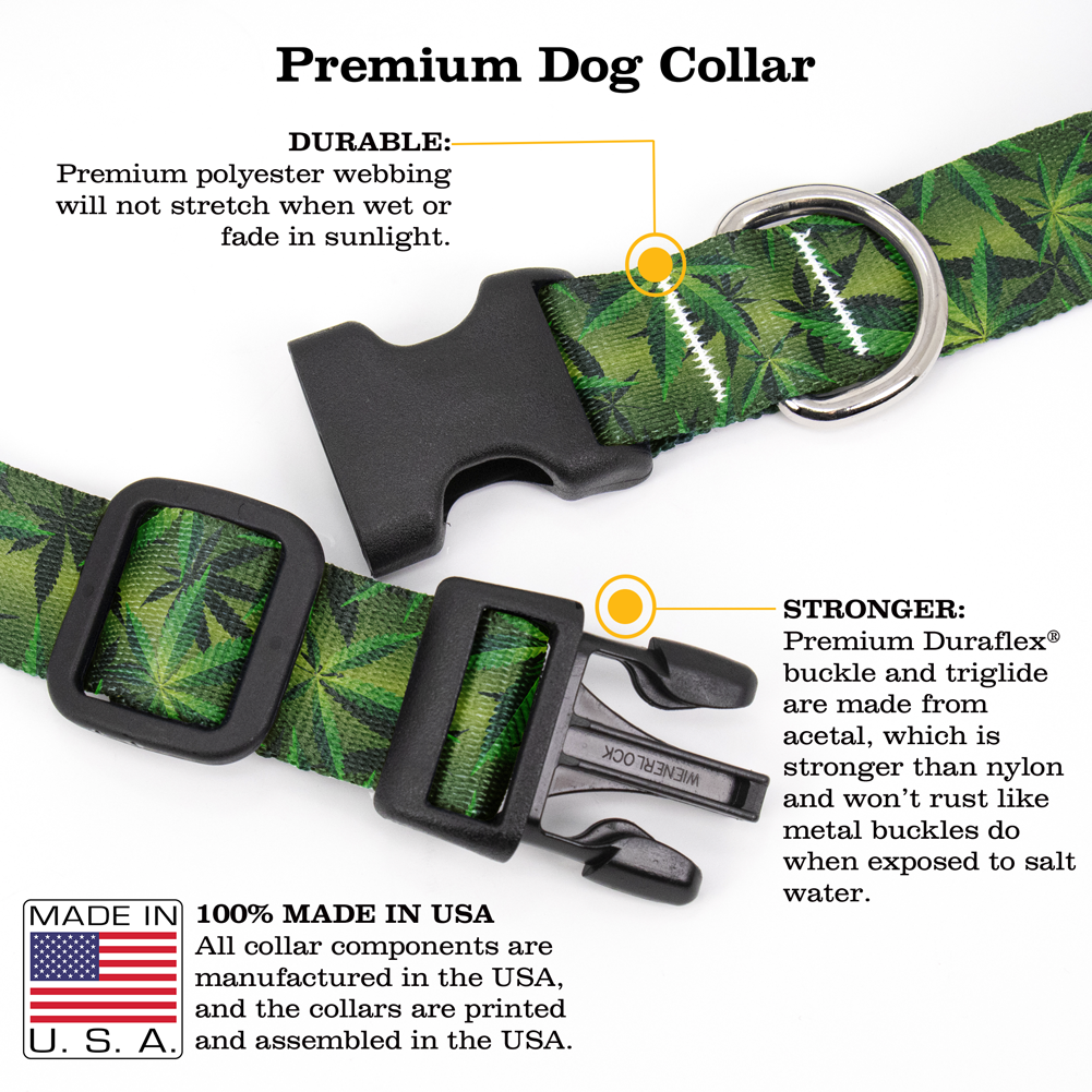 Cannabis Dog Collar - Made in USA