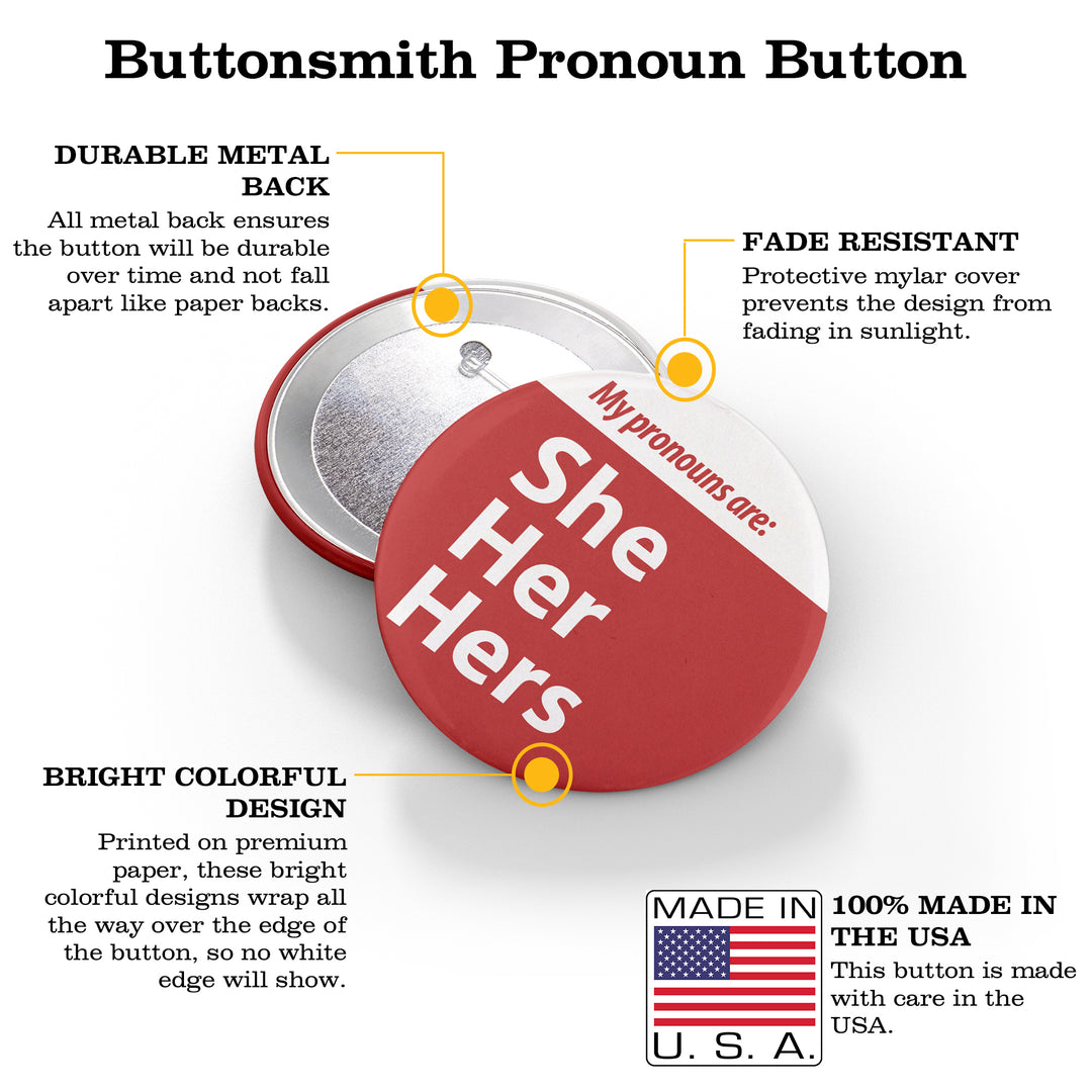 Block 2.25" Pronoun Buttons