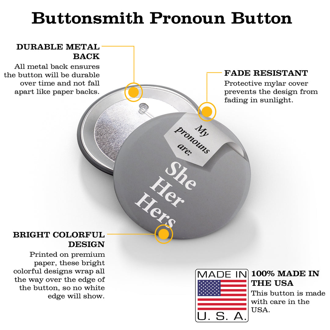 Greys 2.25" Pronoun Buttons