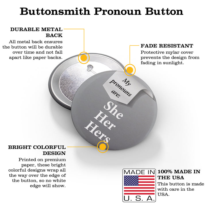 Greys 2.25" Pronoun Buttons