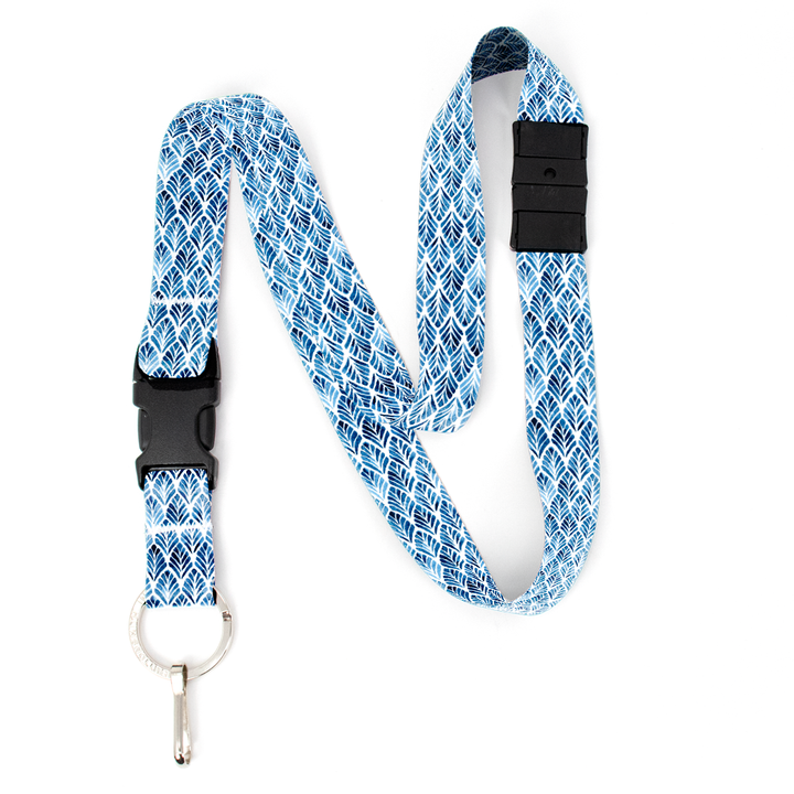 Blue Fans Breakaway Lanyard - with Buckle and Flat Ring - Made in the USA