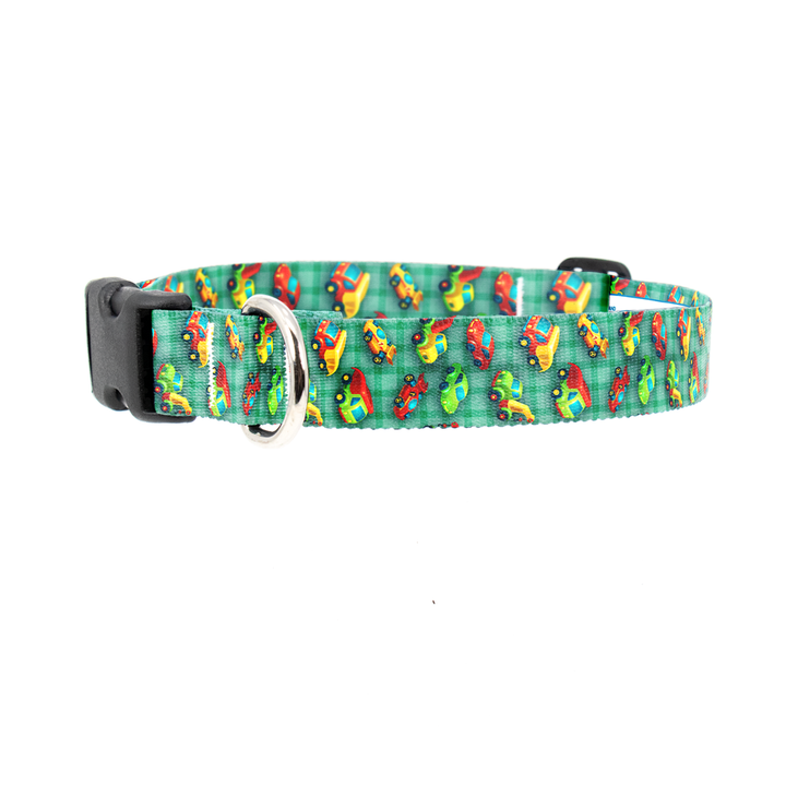 Toy Wheels Green Dog Collar - Made in USA