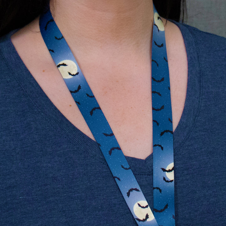 Buttonsmith Full Moon Halloween Premium Lanyard - Made in USA - Buttonsmith Inc.