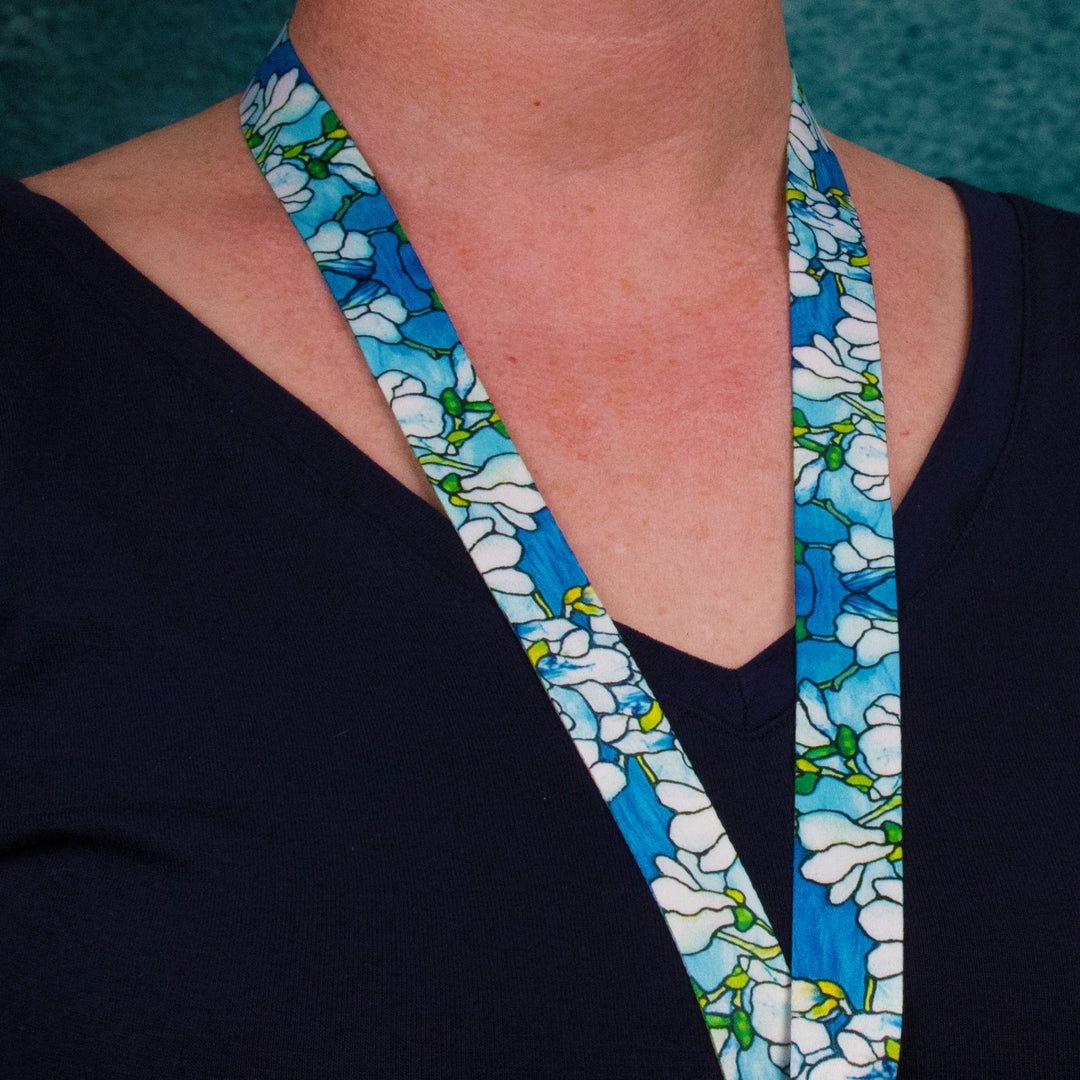 Buttonsmith Tiffany Magnolia Custom Lanyard Made in USA - Buttonsmith Inc.