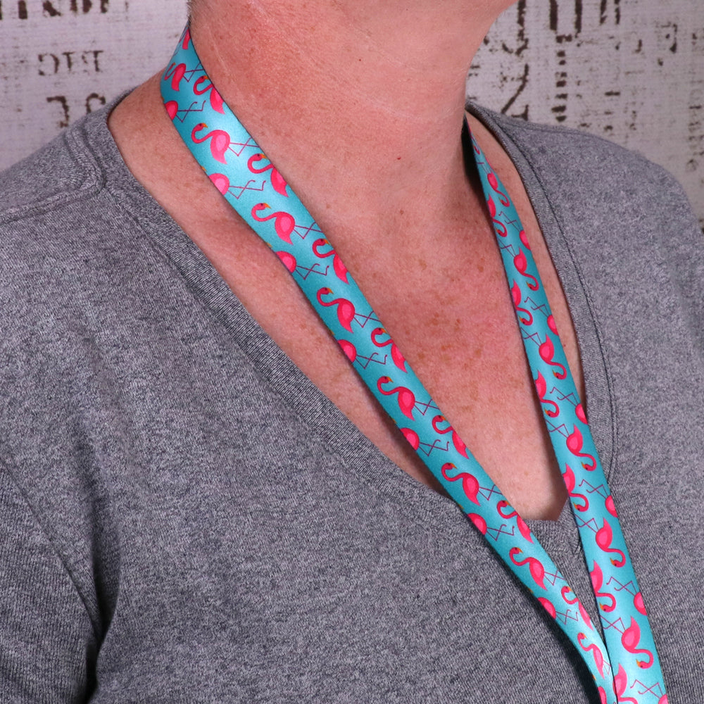 Buttonsmith Flamingos Lanyard - Made in USA - Buttonsmith Inc.