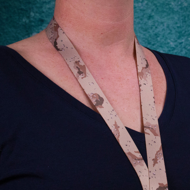 Buttonsmith Desert Camo Custom Lanyard Made in USA - Buttonsmith Inc.