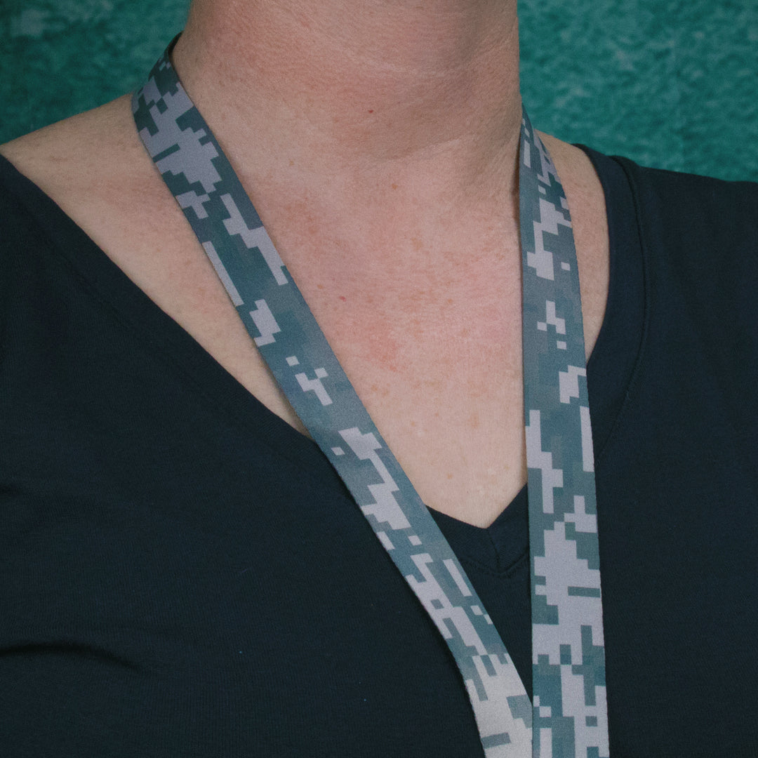 Buttonsmith Urban Camo Custom Lanyard Made in USA - Buttonsmith Inc.