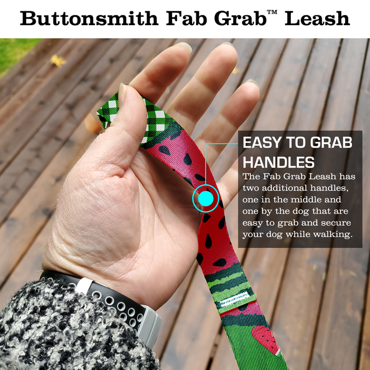 Watermelon Fab Grab Leash - Made in USA