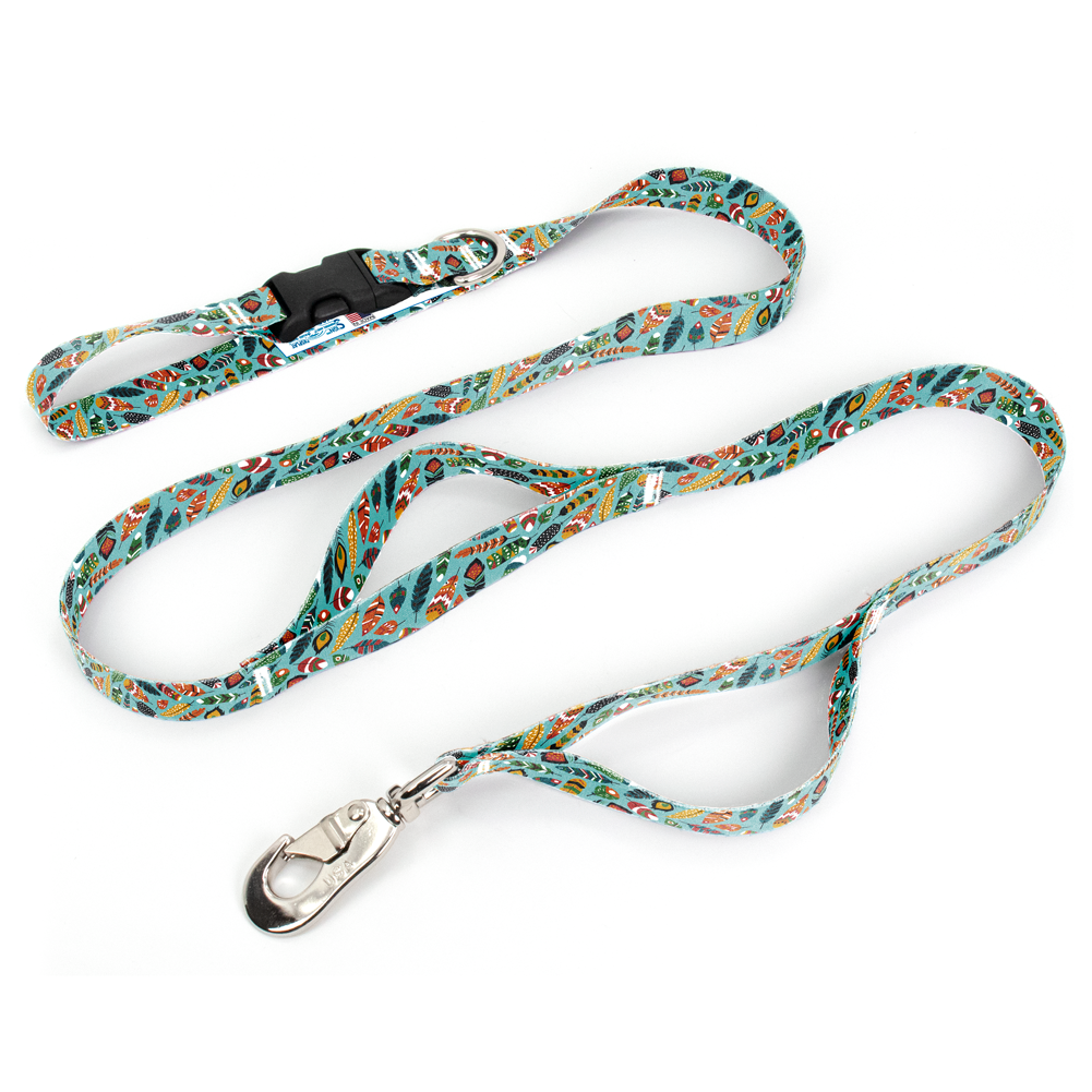 Boho Feathers Fab Grab Leash - Made in USA