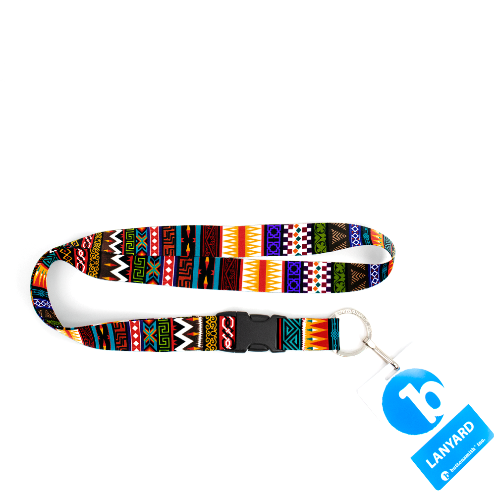 Multicultural Premium Lanyard - with Buckle and Flat Ring - Made in the USA