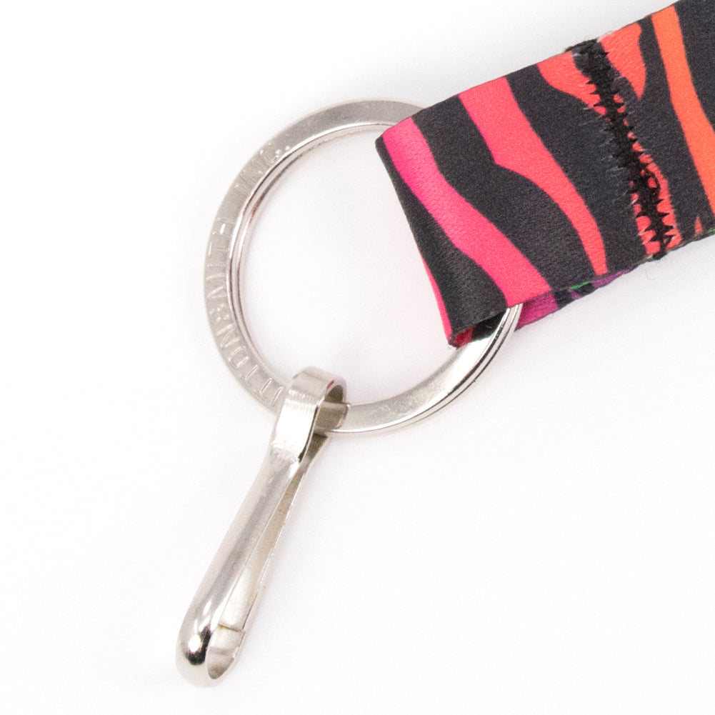 Buttonsmith Rainbow Zebra Lanyard - Made in USA - Buttonsmith Inc.