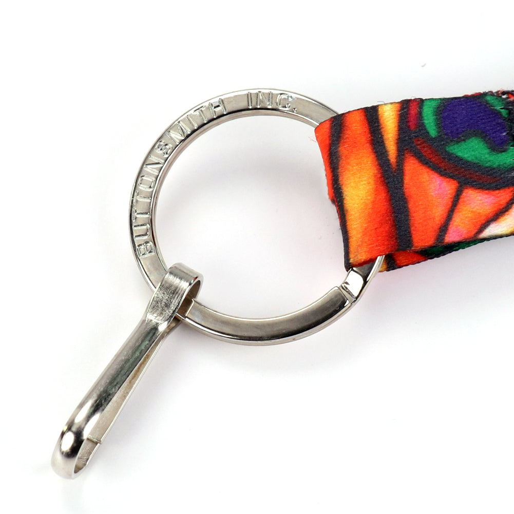 Buttonsmith Tiffany Peacock Custom Lanyard Made in USA - Buttonsmith Inc.