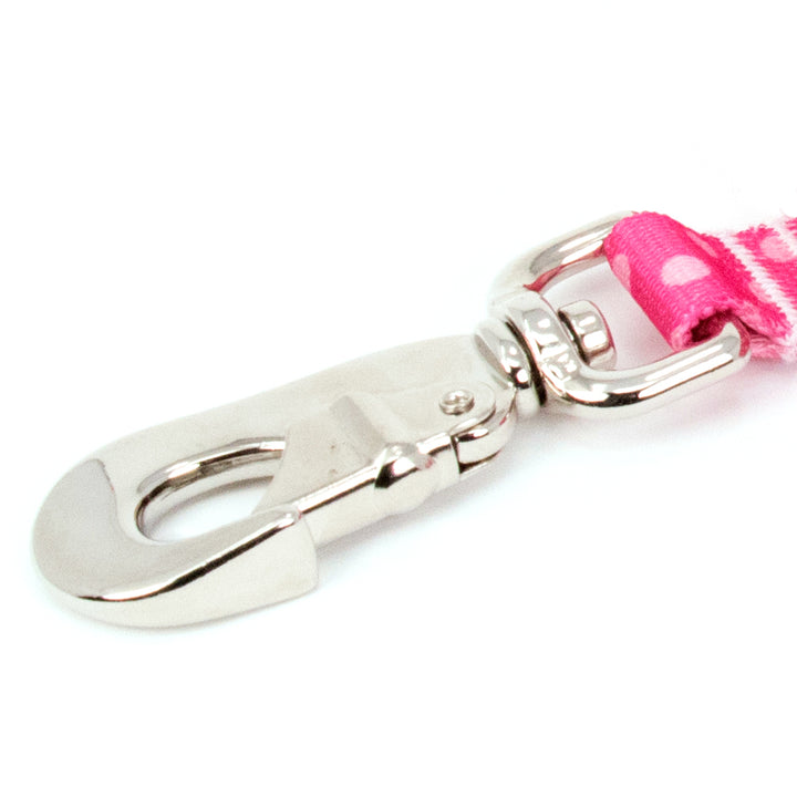 Buttonsmith Pink Dots Dog Leash Fadeproof Made in USA - Buttonsmith Inc.