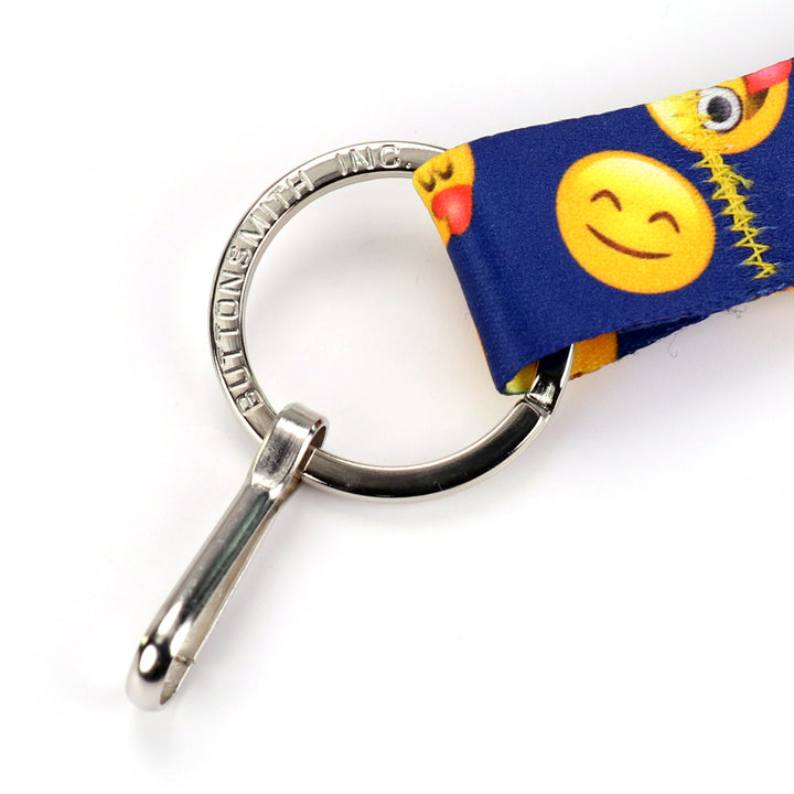 Buttonsmith Emoji Blue Lanyard - Made in USA - Buttonsmith Inc.