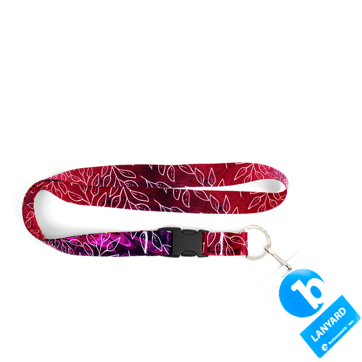 Magenta Love Premium Lanyard - with Buckle and Flat Ring - Made in the USA