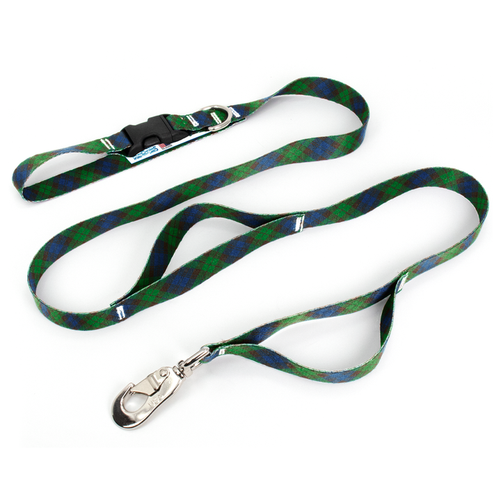 Tyneside Blue Plaid Fab Grab Leash - Made in USA