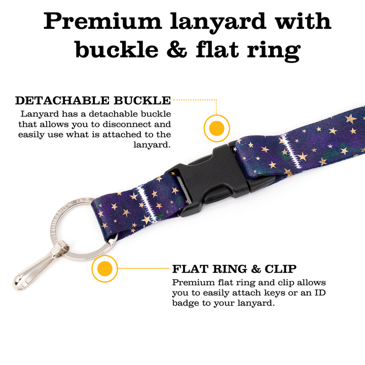 Star Stuff Breakaway Lanyard - with Buckle and Flat Ring - Made in the USA