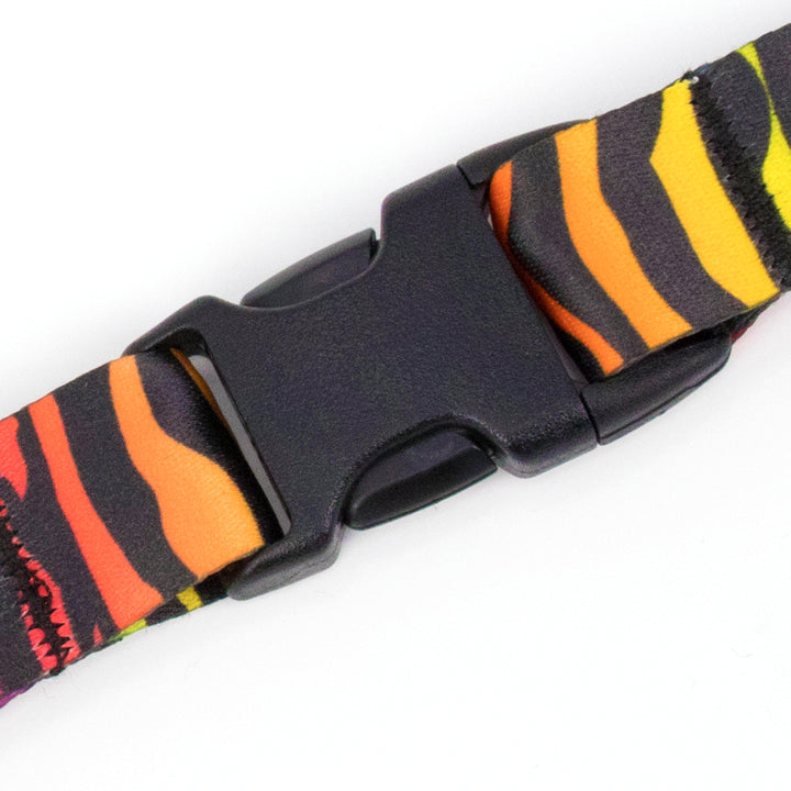 Buttonsmith Rainbow Zebra Breakaway Lanyard - Made in USA - Buttonsmith Inc.