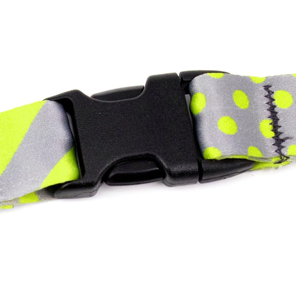 Buttonsmith Pewter Lime Dots Custom Lanyard - Made in USA - Buttonsmith Inc.