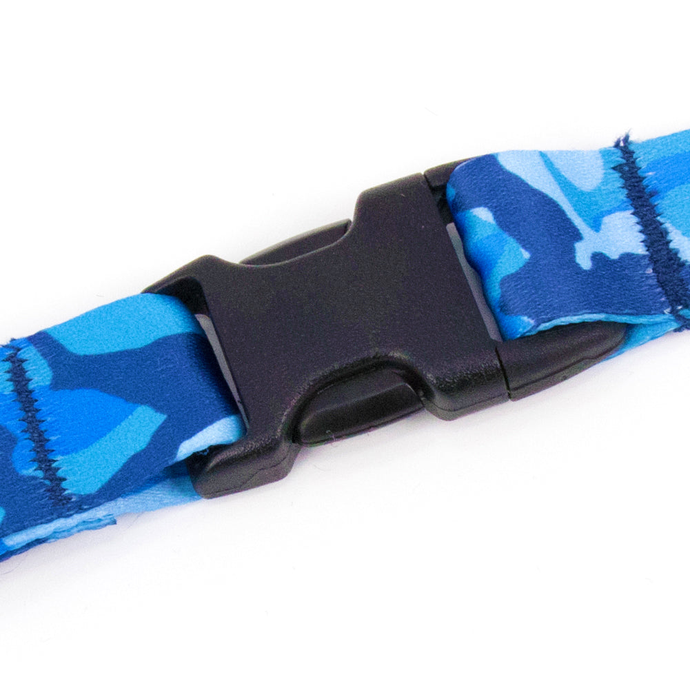 Buttonsmith Blue Camo Breakaway Lanyard - Made in USA - Buttonsmith Inc.