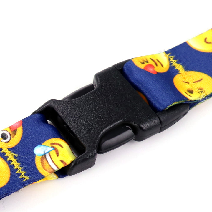 Buttonsmith Emoji Blue Breakaway Lanyard - Made in USA - Buttonsmith Inc.