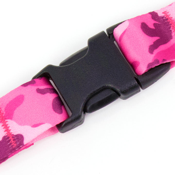 Buttonsmith Pink Camo Custom Lanyard Made in USA - Buttonsmith Inc.