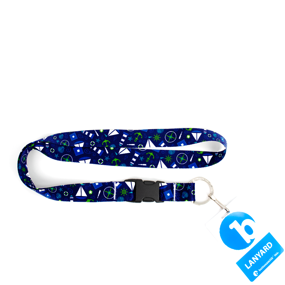 All At Sea Premium Lanyard - with Buckle and Flat Ring - Made in the USA