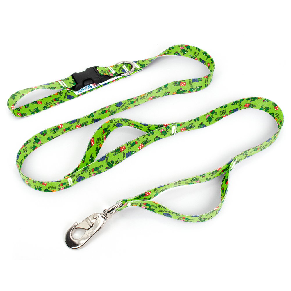 Cutie Cacti Green Fab Grab Leash - Made in USA