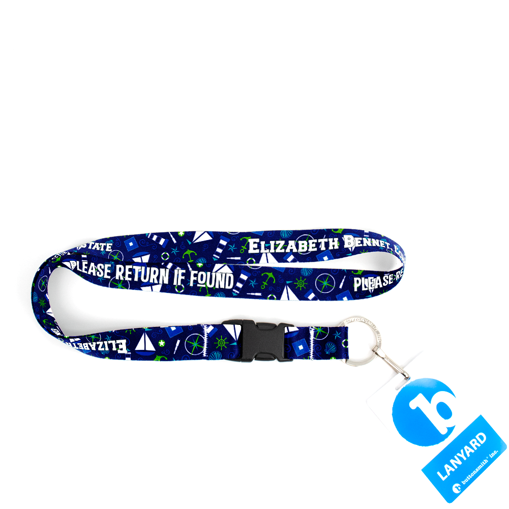 All At Sea Custom Lanyard - with Buckle and Flat Ring - Made in the USA