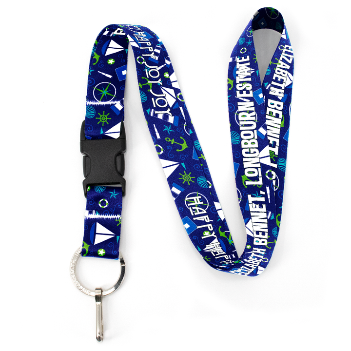 All At Sea Custom Lanyard - with Buckle and Flat Ring - Made in the USA