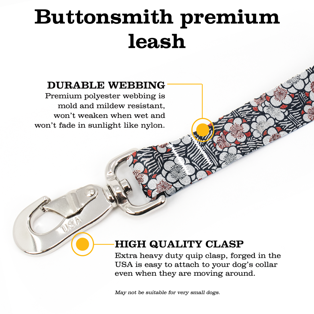 Bijutsu Sekai Floral Fab Grab Leash - Made in USA