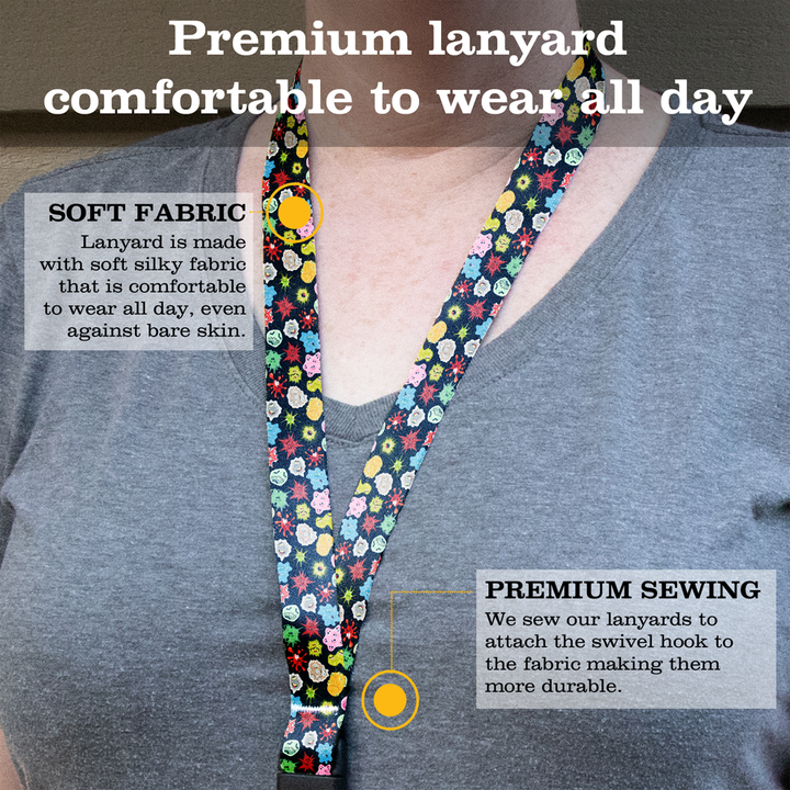 Microbiome Premium Lanyard - with Buckle and Flat Ring - Made in the USA