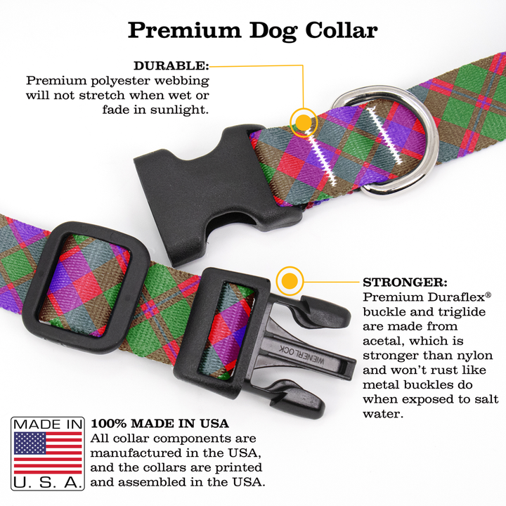 Glasgow Plaid Dog Collar - Made in USA