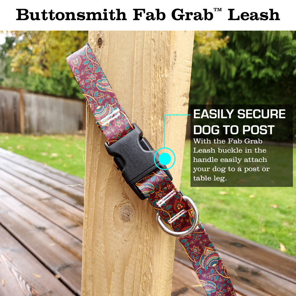 Kalimkari Red Fab Grab Leash - Made in USA