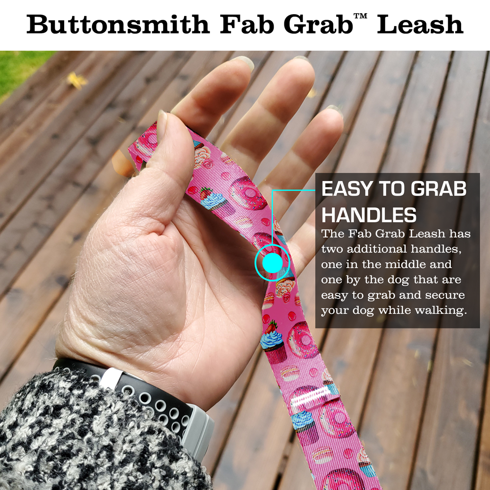 Sugar Sugar Purple Fab Grab Leash - Made in USA