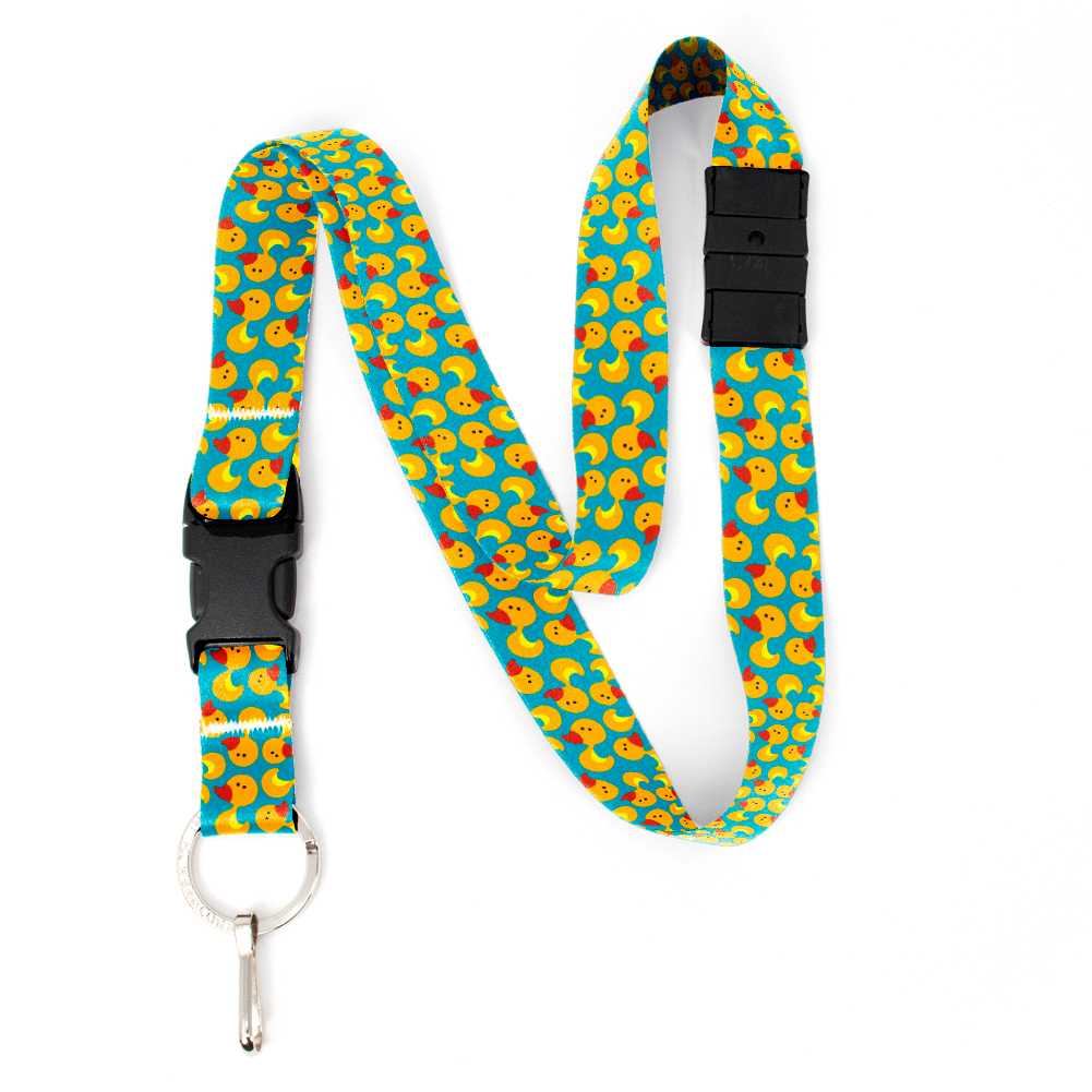 Just Ducky Breakaway Lanyard - with Buckle and Flat Ring - Made in the USA