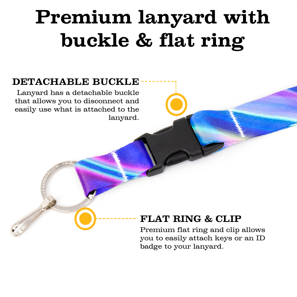 Hologram Premium Lanyard - with Buckle and Flat Ring - Made in the USA