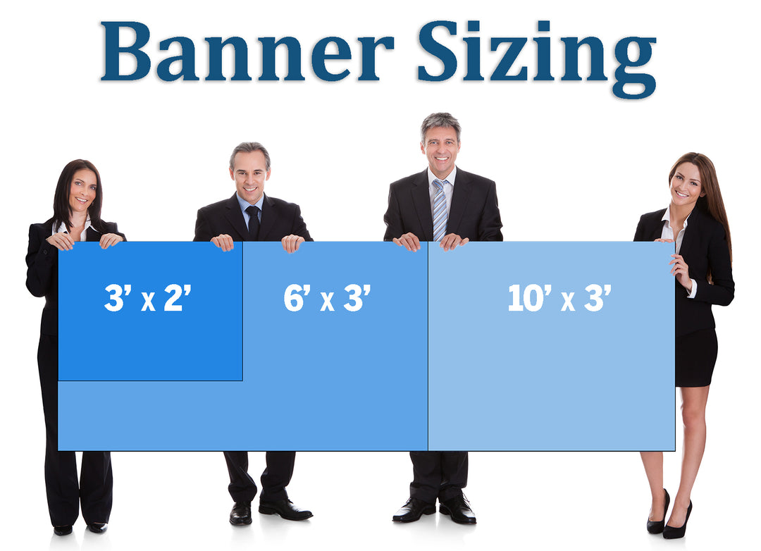 Custom 3' x 6' Banner - Design Your Own - Hemmed & Grommeted - Indoor/Outdoor - Printed and Assembled in USA - Buttonsmith Inc.